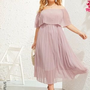 SHEIN Plus off shoulder midi dress
